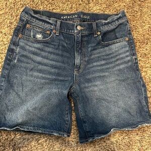 American Eagle Outfitters Women's Dark Blue Jean Shorts